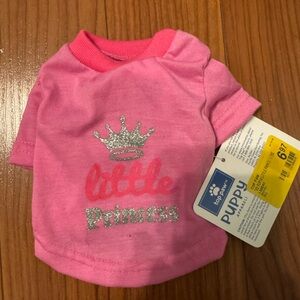 Top Paw Pink and Silver Puppy Shirt